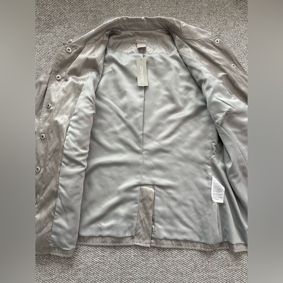 Chico's Silver Blazer Lightweight Metallic Suit Jacket - Picture 6 of 16